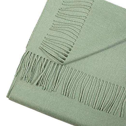 Cozy Green Alpaca Dream Scarf: 100% Baby Alpaca Warmth.